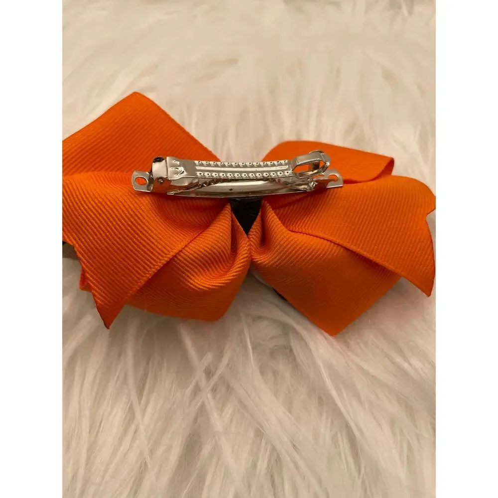 🎀 Handmade Orange Ninja Turtle Boutique Hair Bow 🎀